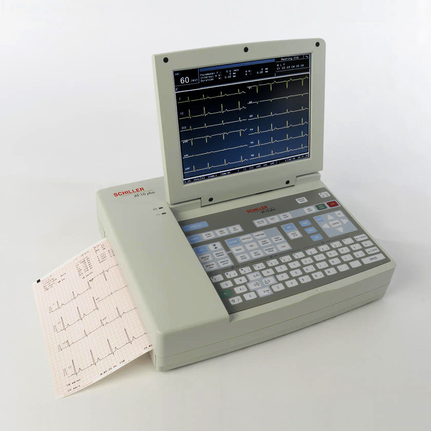 Schiller HIGH-VALUE PERFORMANCE 12-CHANNEL ECG SYSTEM  CARDIOVIT AT-10 PLUS New!