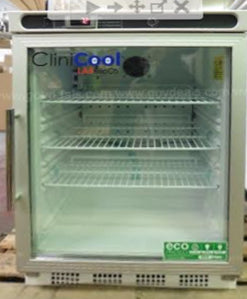 CliniCool©  2.5 Cu. Ft. Glass Door Undercounter Pharmacy/Vaccine Refrigerator Used